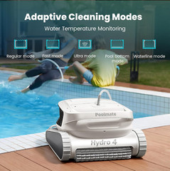 Poolmate Hydro 4 Pool Robot Cleaner for Inground & above Ground Pools | Floor, W
