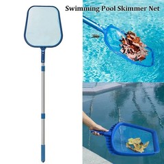 31-48 Inch Adjustable Telescopic Pool Leaf Skimmer Duty Fine Mesh Leaf Skimmer
