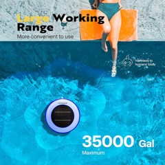 Solar Pool Ionizer Chlorine-Free Sun Shock & Water Purifier Up to 35,000 Gal