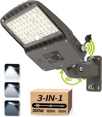 super bright Parking Lot Led Light 200W/180W/150W Adjustable Shoebox Slip Fitter