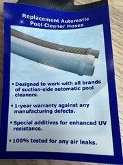 Pool Cleaner Vac Hose Navigator Ultra Aquabug 1.5 inch x 4 feet Grey Ships Fast