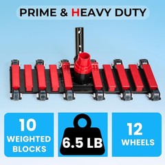 Commercial Pool Vacuum Head 19&Prime; Weighted Extra Wide with Wheels Heavy Duty