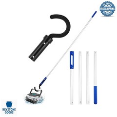 Adjustable Stainless Pool Robot Retrieval Hook & Pole – Heavy-Duty, Rust-Proo…
