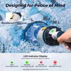 Pool Vacuum for Above Ground Pool, JESIMAIK 18.5 GPM Powerful Suction Handheld P