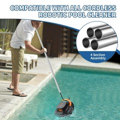 Adjustable 68&Prime; Pool Retrieval Hook & Aluminum Pole for Robotic Cleaners, Skimmer