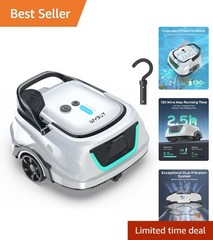 A1 Cordless Robotic Pool Cleaner – 2280 GPH Suction, 130 Min Runtime, 4 Modes