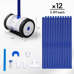 2025 Pool Vacuum Cleaner Suction Side Wall Climbing Automatic Sweeper 40ft Hose