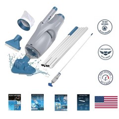 Lightweight Portable Pool Vacuum with 60-Minute Runtime for Easy Spot Cleaning
