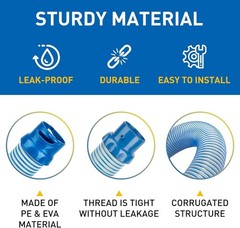 Easy Twist Lock 39-Inch Pool Vacuum Hose Set for Zodiac MX6 & MX8 Cleaners