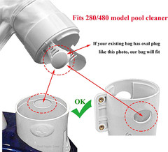 ATIE K13 Pool Cleaner All Purpose Bag with Zipper Enclosure Replacement for Pola