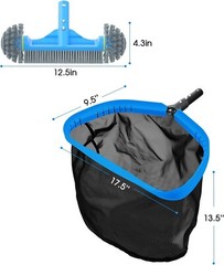 Pool Cleaning Kit 17.5 » Pool Net & 12.5 » Pool Brush Above Ground Pool Skimmer