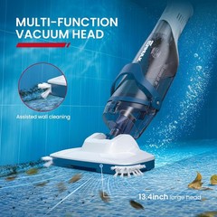 ENHULK Pro Cordless Pool Vacuum – 18.5 GPM Powerful Suction, 70min Runtime,Blue