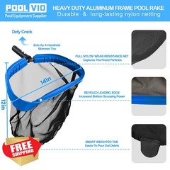 Poolvio Pool Cleaning Kit Spa Jet Vacuum 8ft Pole