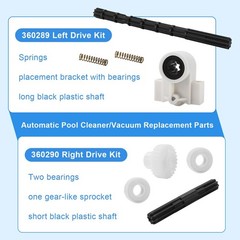 Pool Cleaner Bearings Tune Up Kit Replacement Parts,360289 Left Black, White
