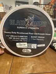 Black Rhino 1 1/2&Prime; x 100&prime; Pool Backwash Hose Extra Heavy Duty