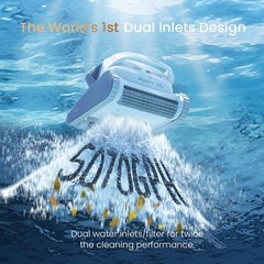 Hydro 3S Cordless Robotic Pool Vacuum for Inground Pools, 4 Cleaning Modes