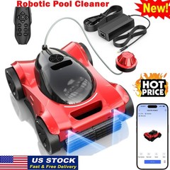 New 22V 10400mAh Cordless Robotic Pool Cleaner Wall Climbing 300W 600m² Coverage