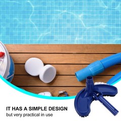 1Pcs Durable Blue ABS Plastic Pool Cleaning Suction Head for Swimming Pools