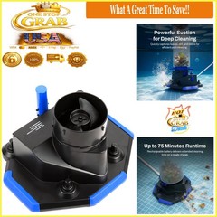Jet Sweep Cordless Pool Vacuum Rechargeable Handheld Cleaner Blue