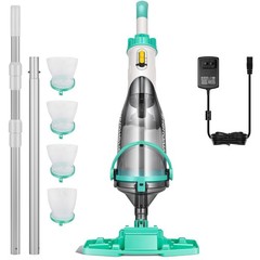 Cordless Pool Vacuum Cleaner 1110GPH Handheld Rechargeable for Pools Spas 60min
