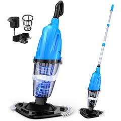 Pool Vacuum for Above Ground Pool with 78.7&Prime; Telescopic Pole, 80Min Runtime