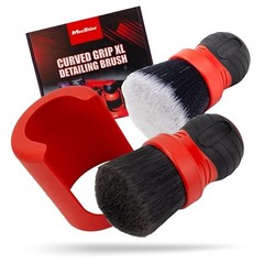 Universal Red & Gray Ultra-Soft Large Bristle Brush with Storage Rack | Combo