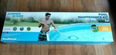 Summer Waves Pool Cleaning Kit Vacuum ,Skimmer, Telescope Pole! NEW!! Ships Fast