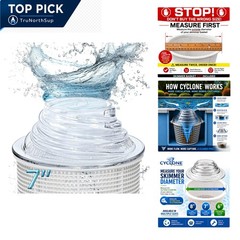 Pool Skimmer Cyclone Basket Enhancer 7 Inch Fits Any Pool Water Level Improve…