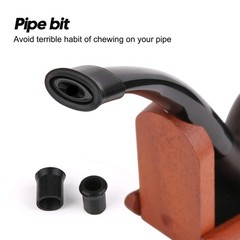 Joyoldelf Tobacco Pipe, Luxury Wooden Smoking Pipe 7 Piece Set, black/red