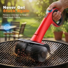 NeatLt Electric Grill Brush for Outdoor Grill, Cordless BBQ Cleaner Red