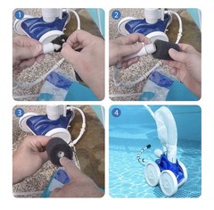 6-Pack Tail Sweep Scrubber for Polaris 280 360 380 480, Chlorine Resistant