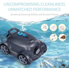 Hinice Cordless Robotic Pool Cleaner,Automatic Pool Vacuum Robot up to 2153 sqft