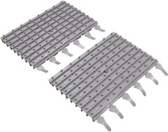 – Pool Cleaning Brush Scrubber – Set of 2 – Silver Plastic – Reusable – P825 Rob