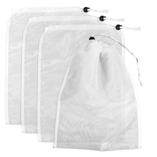 Larrel 4PCS Pool Vacuum Replacement Mesh Bag, Pool Vacuum Filter Bag, 12.6×9
