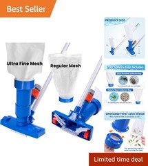 Multi-Surface Jet Vacuum Cleaner for Pools, Ponds & Fountains – 2 Filters