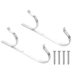 Pool Pole Hanger Premium 2Pcs Aluminium Holder Set, Perfect Hooks for3257