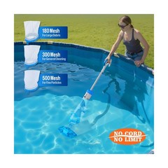 BIELMEIER Handheld Pool Vacuum with Telescopic Pole, Updated Swimming Pool Cl…
