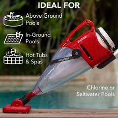 Pulse Cordless Pool Vacuum W/pole Set Large Debris Capacity & Fast Hoseless Clea