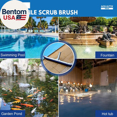 Pool Brush Head, 18&Prime; Heavy Duty for Cleaning Walls & Floors, Stainless Steel Bri