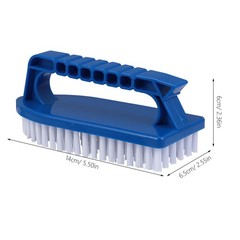 2Pcs Reusable Pool Scrub Brush with Comfort Grip for Bathroom and Floor Cleaning