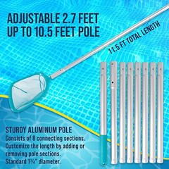 Escoba Con Red Malla Para Sacar Remover Limpiar Piscina Basura Hojas Estanques