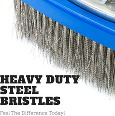 Heavy Duty 5&Prime; Pool Brush, Durable Stainless Steel Bristles, Aluminium Handle, Ta