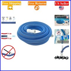 30 Ft Blue Pool Vacuum Hose – Kink-Free, Heavy Duty, Swivel Cuff