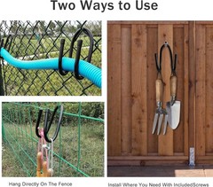 6PCS Chain Link Fence Hooks, Fence Hangers for Leaf Rakes, Pool Poles,Nets,Br…
