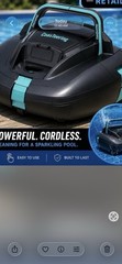 CoasTeering Planet Cordless Robotic Pool Cleaner Floor 30W IPX8 100 Min