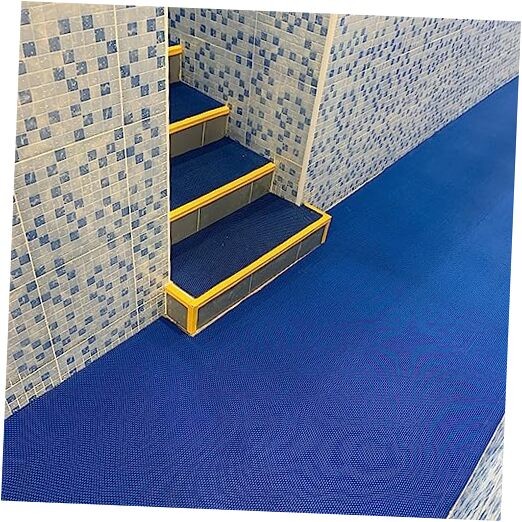 Drainage Non Slip Flooring Mats Swimming Pool Bathroom 0&Prime;L x 0&Prime;W x 0&Prime;Th Blue