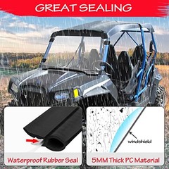 Scratch-Resistant UTV Front Full Windshield Compatible with Polaris RZR 800 S