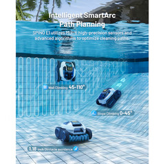 MAMMOTION Pool Vacuum Robot SPINO E1 Wall Floor Waterline Special