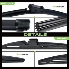 3pcs Front+Rear Direct Fit Windshield Wiper Blades Compatible With 10-17 Chevy