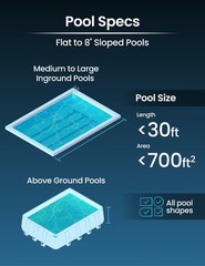 Automatic Leaf Robotic Pool Vacuum Cleaner Heavy‑Duty Pool Opening Heavy Debr…